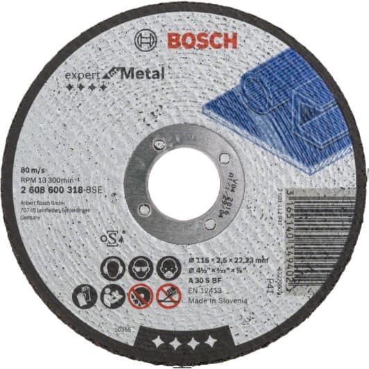Круг отрезной Bosch Expert for Metal 2608600318 115 мм