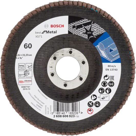 Круг пелюстковий Bosch 2608606923 K60 125 мм