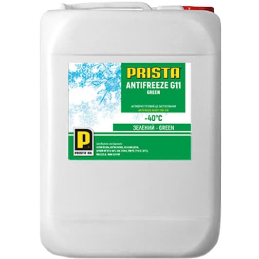 Prista G11 зеленый -40 °C, 20 л (P020237) готовый антифриз