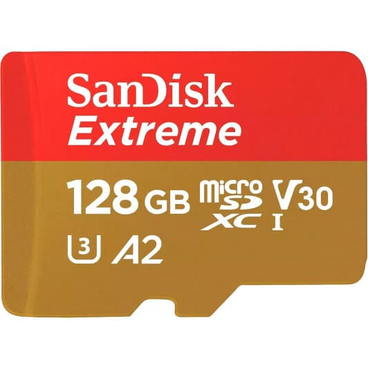 Карта памяти SanDisk Extreme microSDXC 128 ГБ с SD-адаптером SDSQXAA-128G-GN6AA