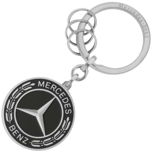 Брелок Mercedes-Benz з логотипом сірий + чорний B66953307