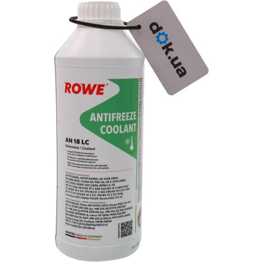 Концентрат антифриза Rowe Hightec Antifreeze AN 18 LC G12 evo зеленый