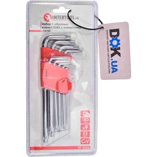 Набор ключей TORX Intertool HT0606 T10-T50 9 шт