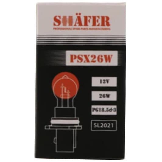 Автолампа Shafer PSX26W PG18.5d-3 26 W прозрачная SL2021