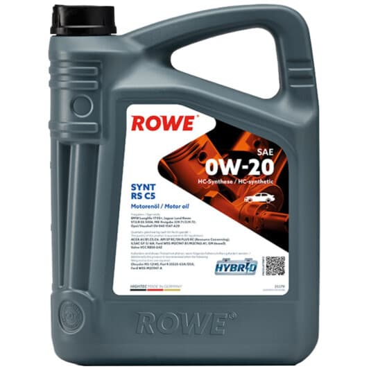 Rowe Synt RS C5 0W-20 (5 л) моторна олива