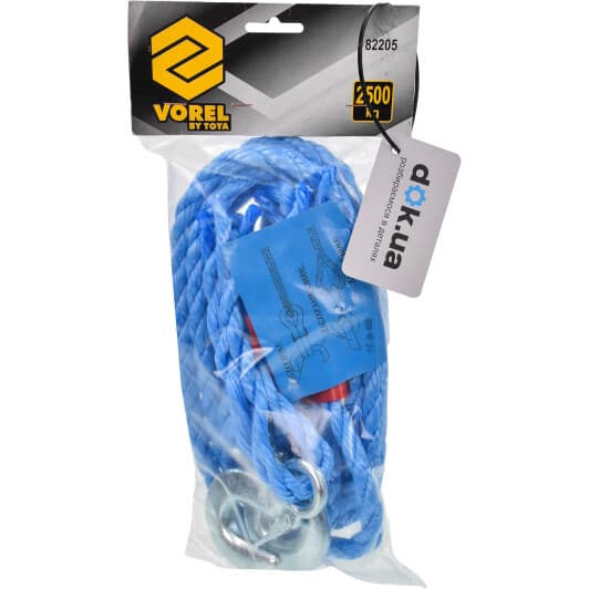 Трос буксировочный Vorel 82205 канат 2,5 т 4 м