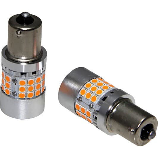 Автолампа QLine Canbus S25 BA15s 28 W помаранчева 34937