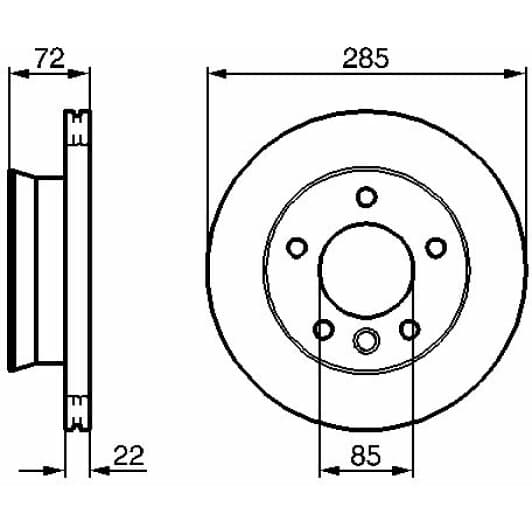 0 986 479 212 Bosch Гальмівний диск для Mercedes Sprinter