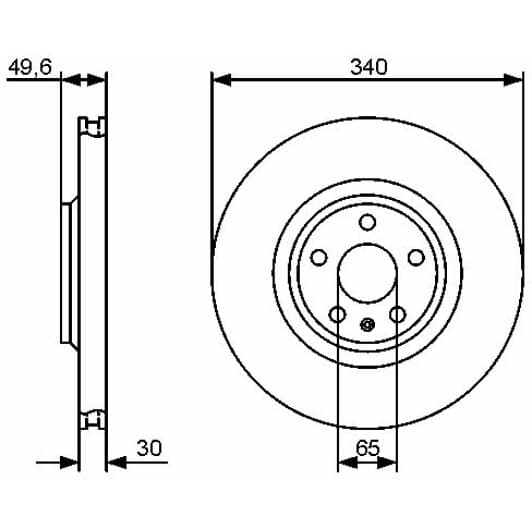 0 986 479 464 Bosch Гальмівний диск для Audi TT