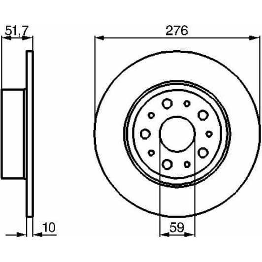 0 986 478 463 Bosch Тормозной диск