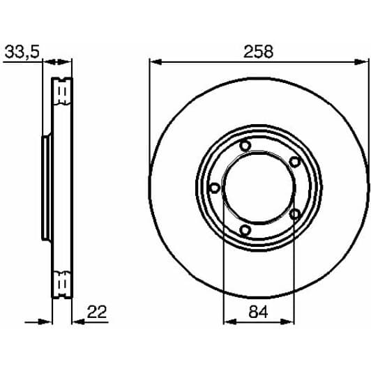 0 986 478 530 Bosch Тормозной диск для Mitsubishi L300