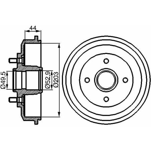 0 986 477 102 Bosch Тормозной барабан для Ford Focus