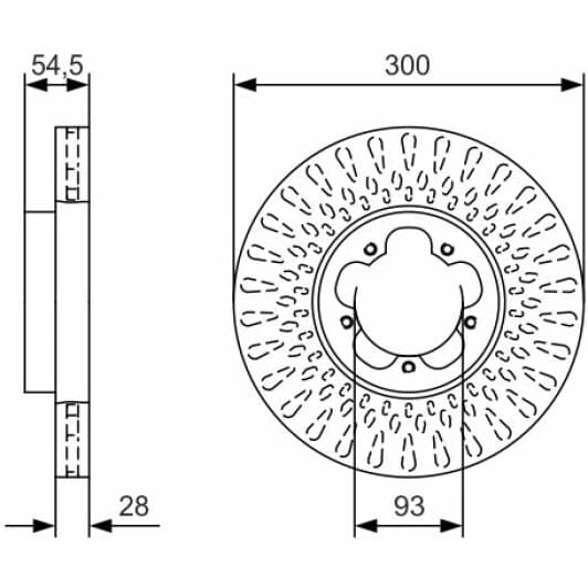 0 986 479 B11 Bosch Тормозной диск для Ford Transit