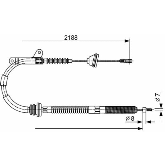 1 987 477 879 Bosch Трос ручного тормоза