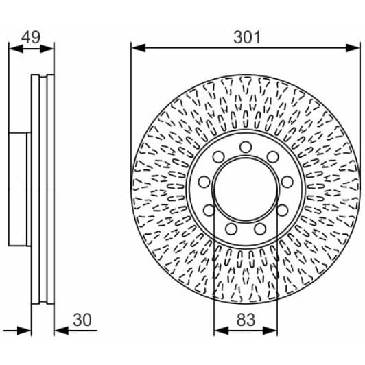0 986 479 A23 Bosch Тормозной диск