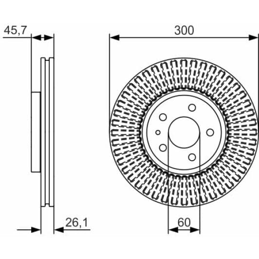 0 986 479 666 Bosch Гальмівний диск