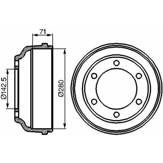 0 986 477 047 Bosch Тормозной барабан