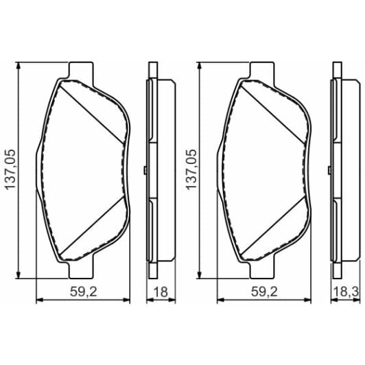 0 986 494 564 Bosch Тормозные колодки