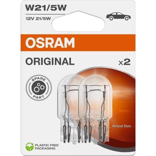 Автолампа Osram Original W21/5W W3x16q 21 W прозора 7515-2BL
