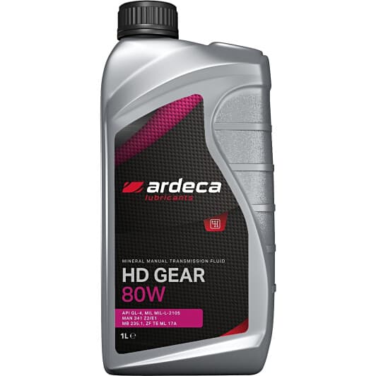 Трансмиссионное масло Ardeca HD Gear GL-4 80W минеральное