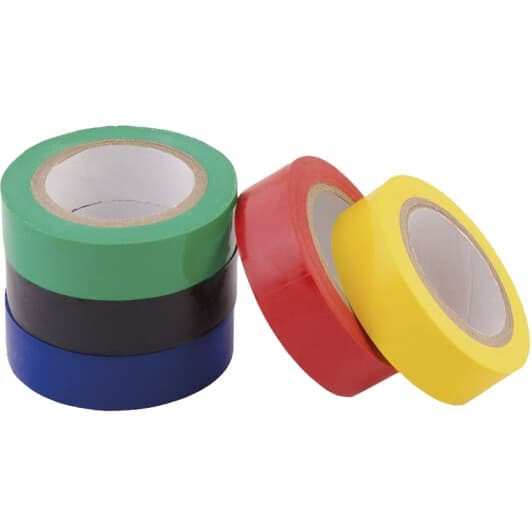 Набір ізоляційної стрічки MasterTool 44-9000 ассорті ПВХ 5 шт