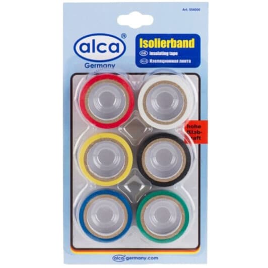 Набор изоленты Alca 554000 ассорти ПВХ 6 шт