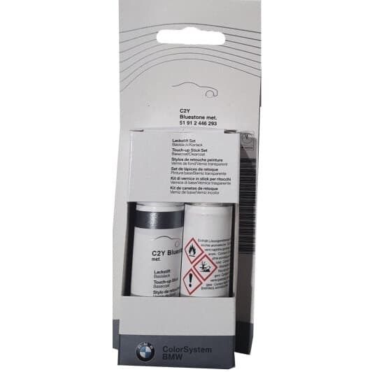 Оригинальный ремонтный комплект ЛКП кузова BMW Bluestone C2Y Голубой (51912446293)