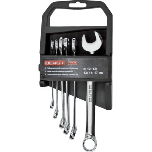 Набір ключів ріжково-накидних Berg 48-930 8-17 мм 6 шт