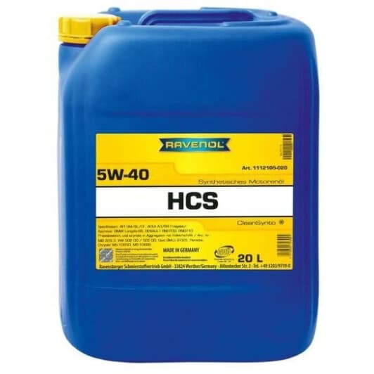 Ravenol HCS 5W-40 (20 л) моторна олива