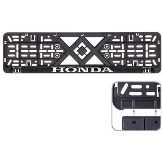 Рамка номерного знака Vitol 50260 колір чорний на Honda