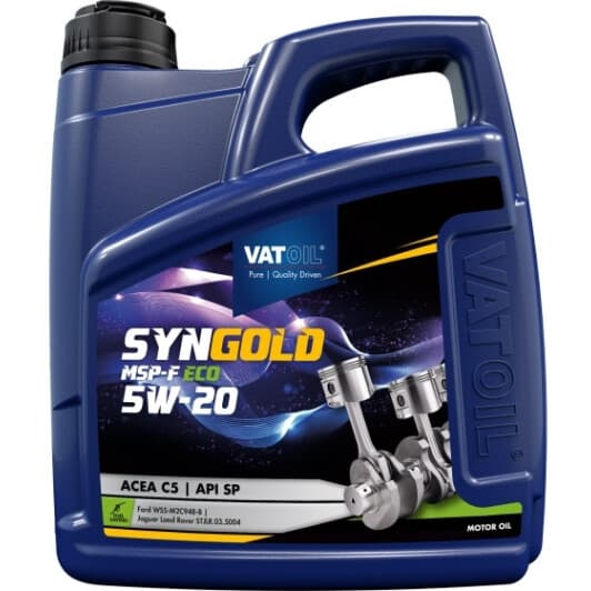 VatOil SynGold MSP-F ECO 5W-20 (4 л) моторна олива