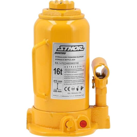 Домкрат STHOR бутылочный гидравлический 16 т 80096