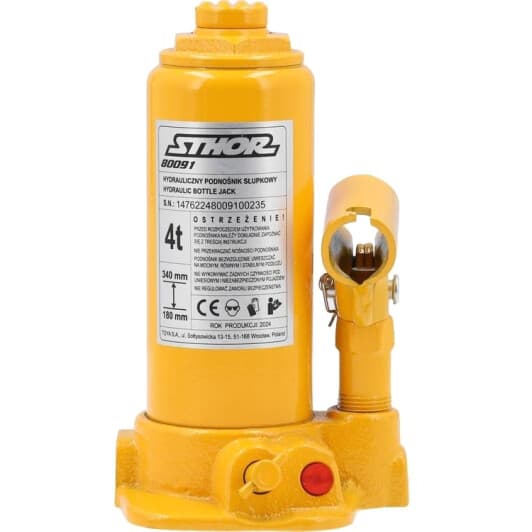 Домкрат STHOR бутылочный гидравлический 4 т 80091