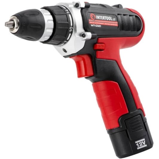 Шурупокрут Intertool акумуляторний WT-0321 (2 акумулятори + ЗП + чохол)