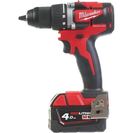 Дриль безударний Milwaukee M18 CBLDD-402C акумуляторний (2 акумулятори + ЗП + чохол)