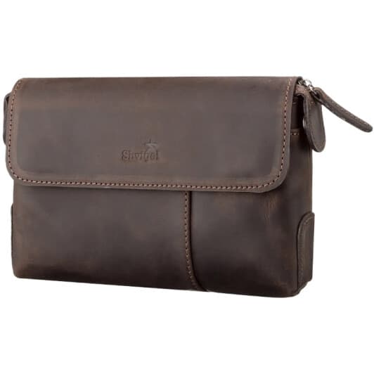 Клатч Shvigel 11085 без логотипа авто колір коричневий