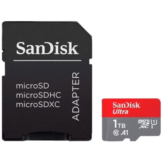 Карта памяти SanDisk Ultra microSDXC 1 ТБ с SD-адаптером