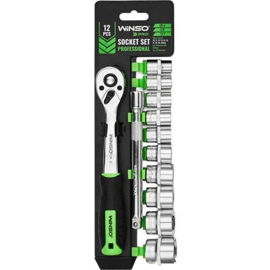 Набір торцевих головок та компонентів Winso Pro-Series 908012 3/8" (12 пр.)