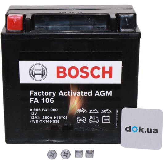 Акумулятор Bosch 6 CT-12-L Factory Activated AGM 0986FA1060