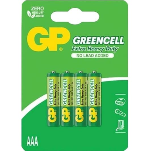 Батарейка GP Zinc Carbon 25-1015-blister AAA (мизинчиковая) 1,5 V 4 шт