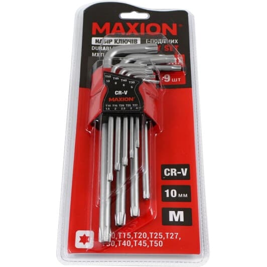 Набор ключей TORX Maxion MXTL-PT9 1,5-10 мм, T10-T50 9 шт