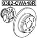 0382-CWA48R Febest Комплект ступиці колеса для Honda Accord
