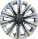 Комплект ковпаків на колеса Star Maybach колір чорний + сріблястий з карбоновою обробкою R15