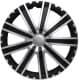 Комплект колпаков на колеса Argo Toro цвет черный + серебристый R13