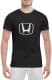 Футболка мужская Globuspioner классическая Honda Big Logo черная принт спереди