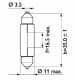Автолампа Philips Standard C5W SV8,5 5 W прозрачная 13844cp