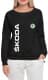 Свитшот женский Globuspioner Skoda Vertical Logo принт спереди спущенный рукав чёрный