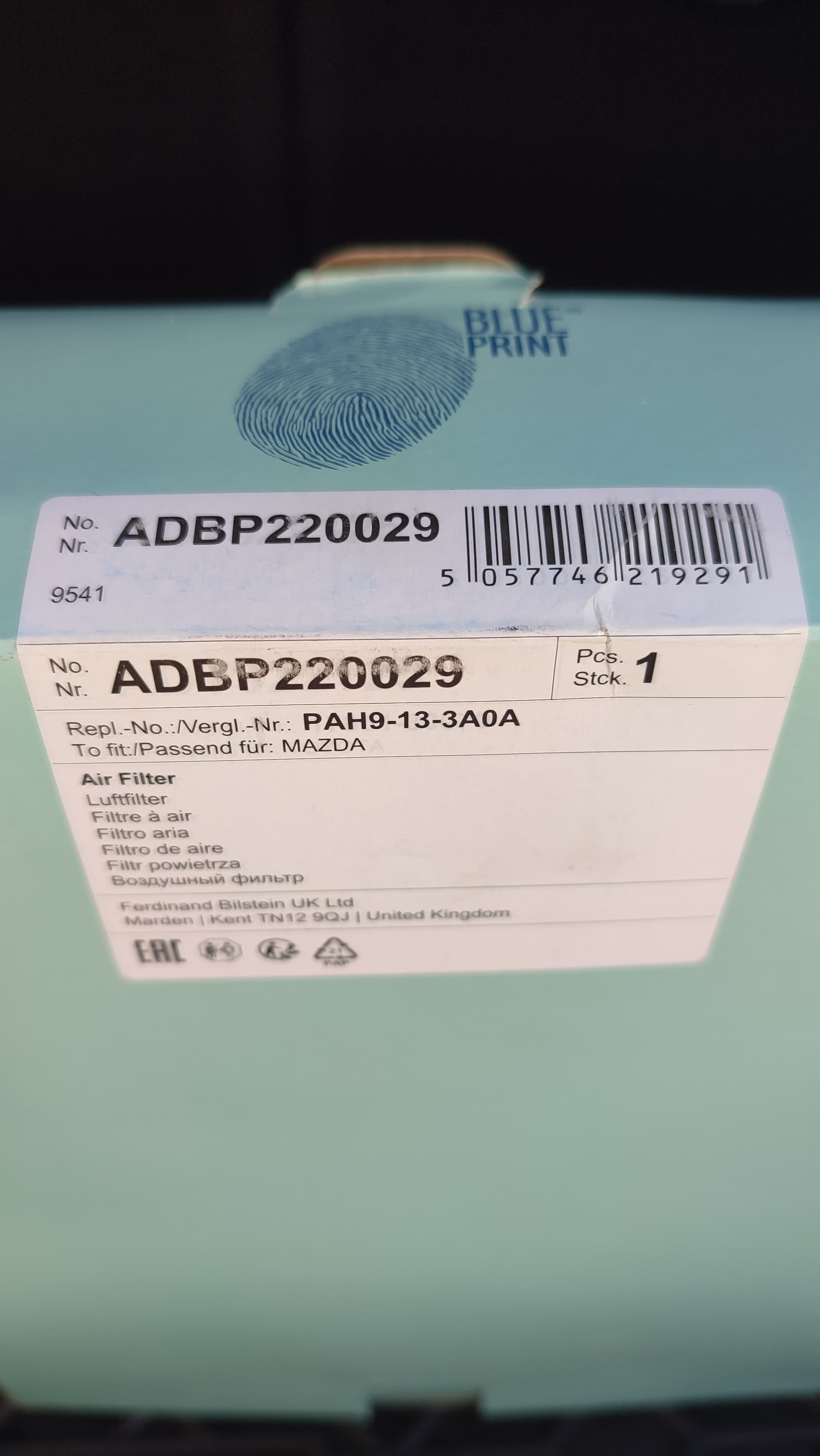 adbp220029 Blue Print Повітряний фільтр