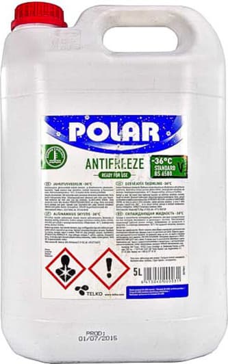 Polar Standart BS 6580 G11 синий -36 °C, 5 л готовый антифриз