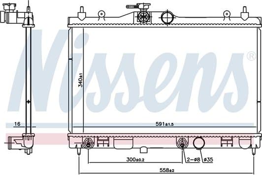 68795 Nissens Радіатор охолодження двигуна для Nissan Tiida